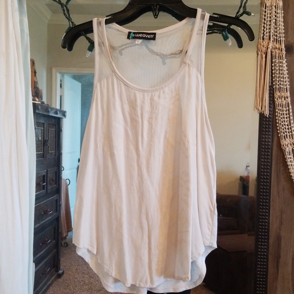 Cream tank top small